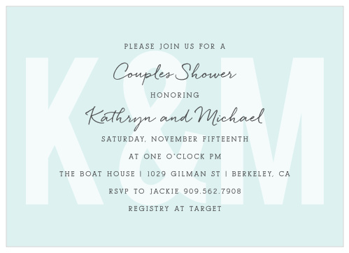 Our Him & Her Bridal Shower Invitations are a wonderful way to gather your loved ones together for some pre-wedding fun.