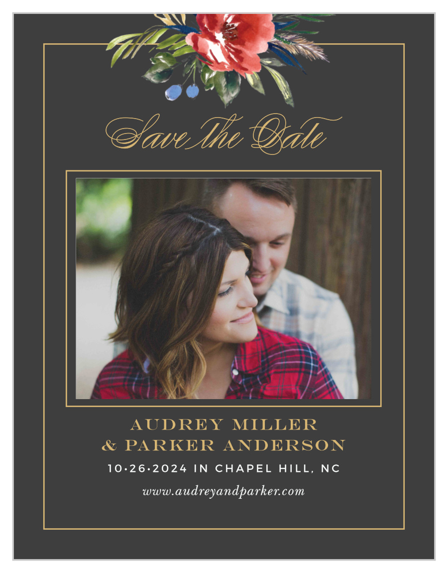 Arctic Florist Foil Save the Date Magnets