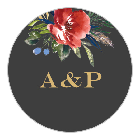 Arctic Florist Foil Wedding Stickers