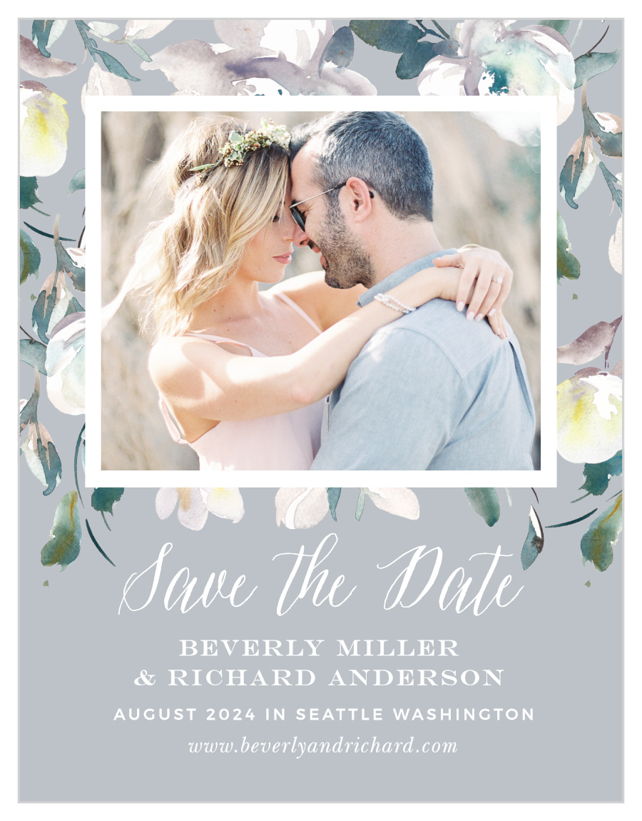 Antique Blooms Save the Date Magnets