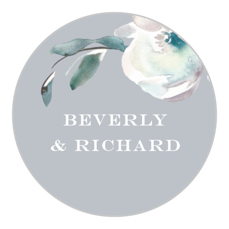 Antique Blooms Wedding Stickers
