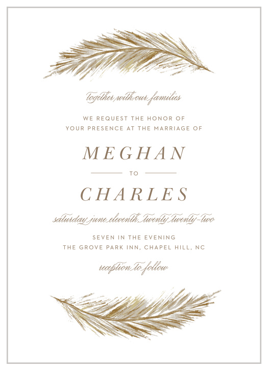 Falling Feathers Wedding Invitations