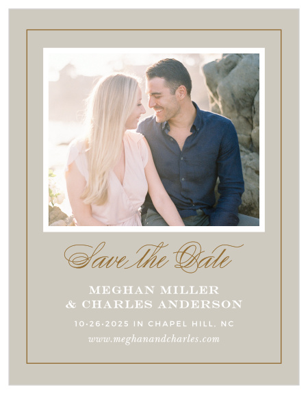 Be sure that your friends and family mark their calendars well in advance with our beautiful Falling Feathers Save-the-Date Cards.
