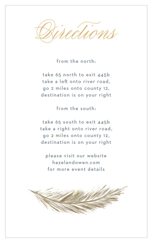 Falling Feathers Foil Direction Cards