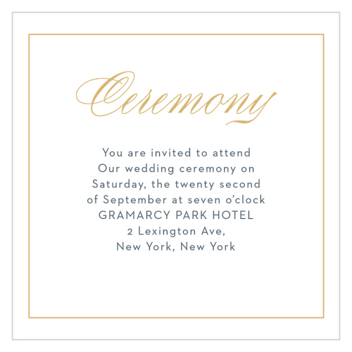 Falling Feathers Foil Ceremony Cards