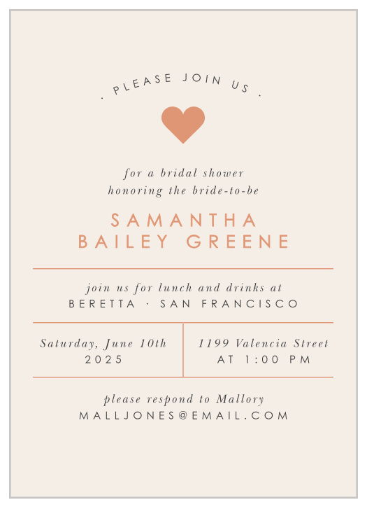 Bring your favorite people together for some pre-wedding festivities with our Fill In The Blank Bridal Shower Invitations. 