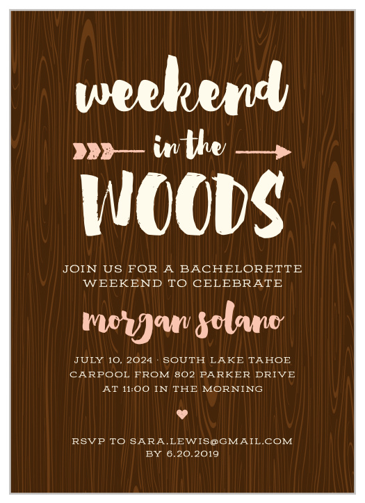 Some brides want nothing more than a weekend escape into nature to reconnect with herself and her friends.