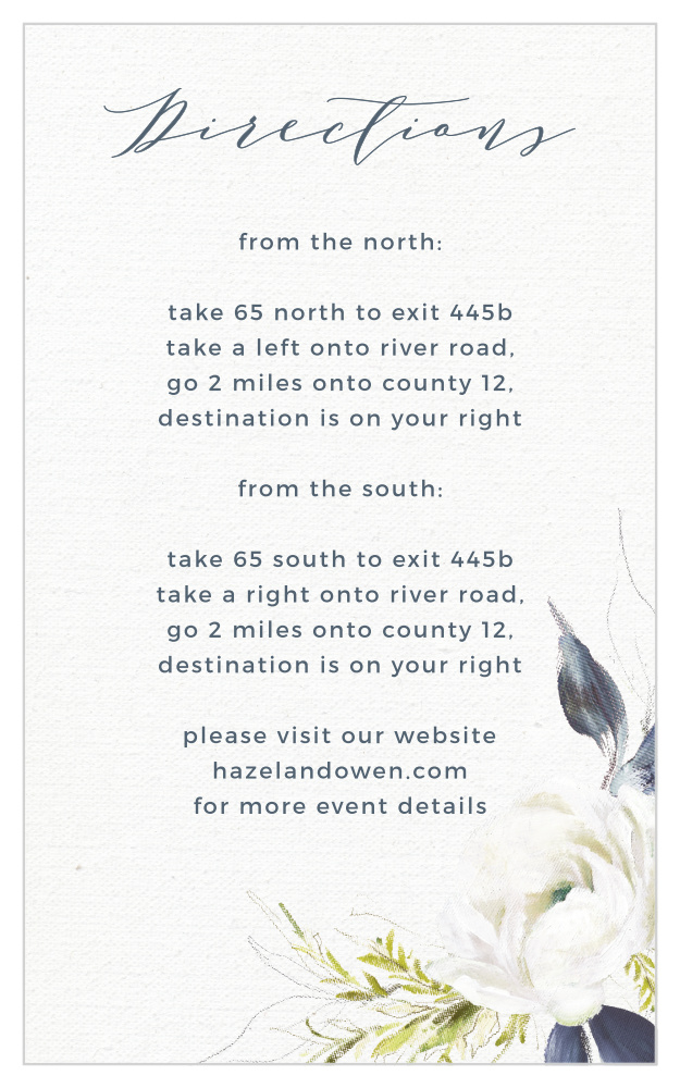 Oil Paint Textured Direction Cards