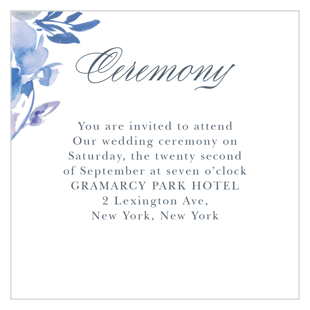 Comely Wildflowers Ceremony Cards