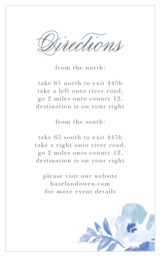 Comely Wildflowers Direction Cards