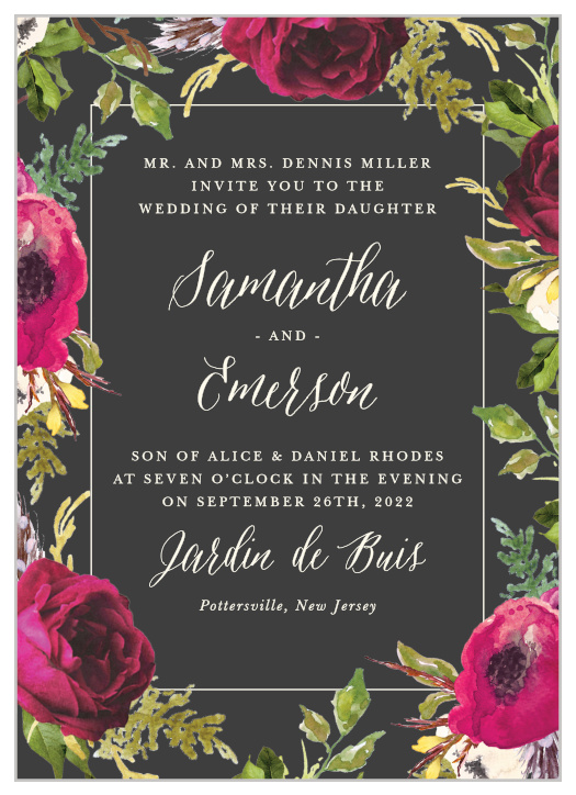 Garden Romance Wedding Invitations