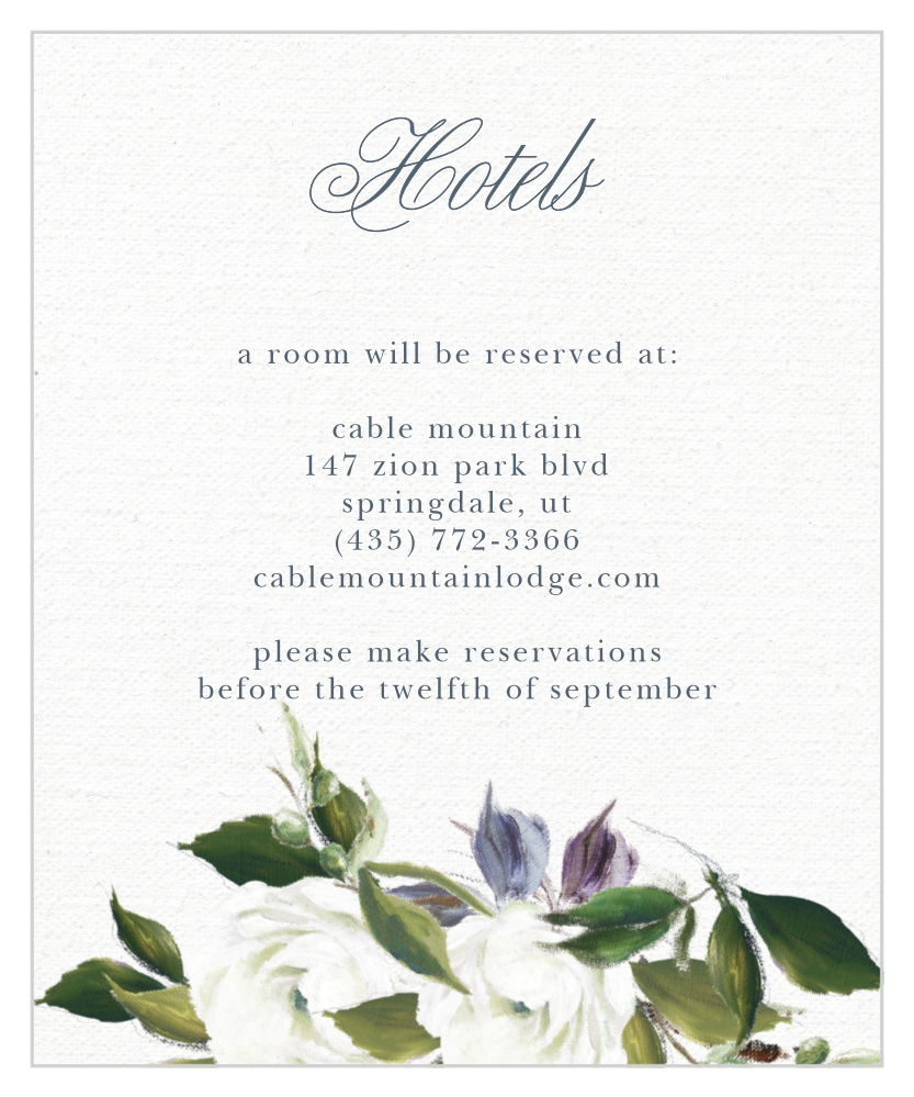 Elegant Aristocrat Accommodation Cards