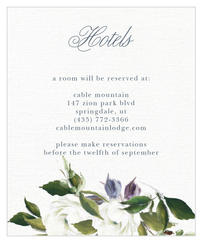 Elegant Aristocrat Accommodation Cards