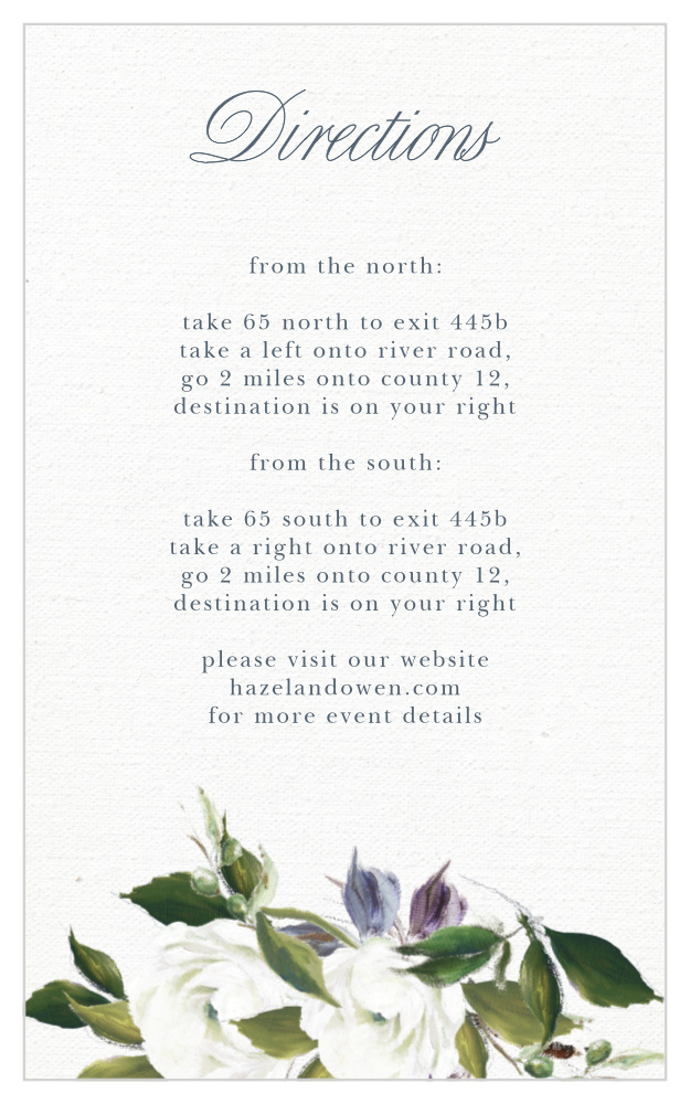 Elegant Aristocrat Direction Cards