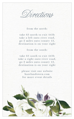 Elegant Aristocrat Direction Cards