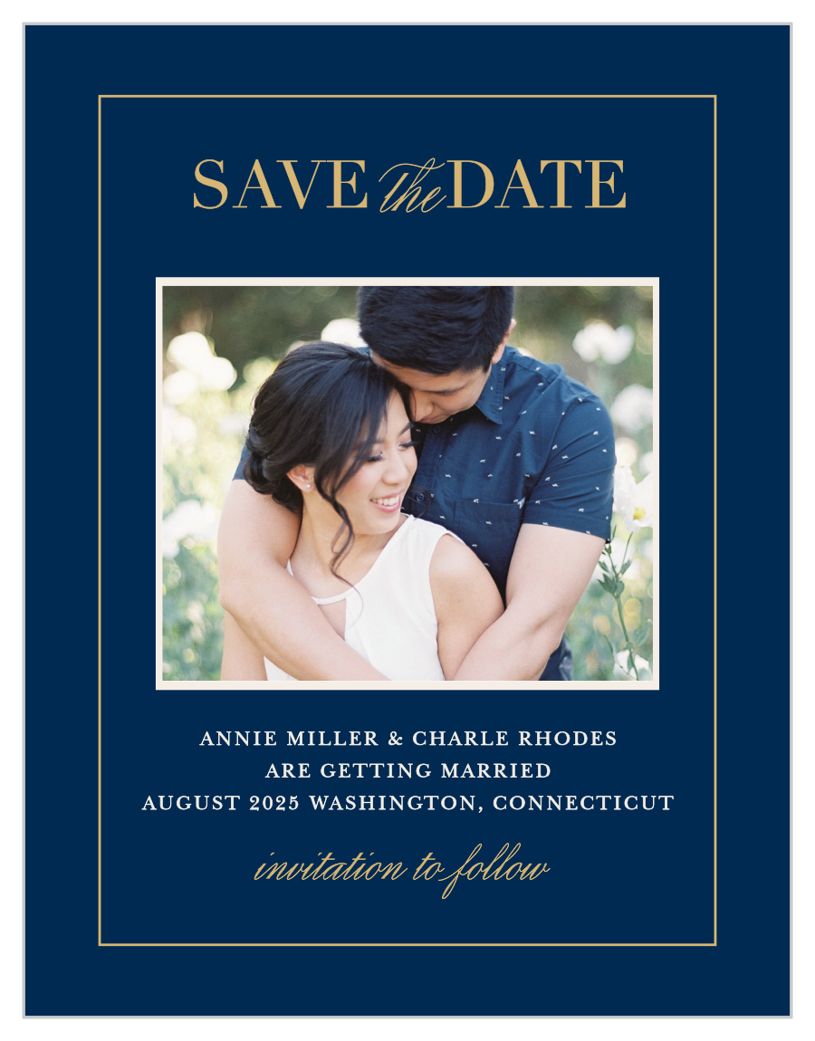 Moonlit Honeysuckle Foil Save the Date Magnets