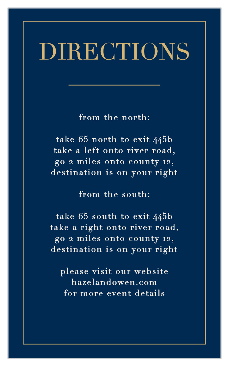 Moonlit Honeysuckle Foil Direction Cards