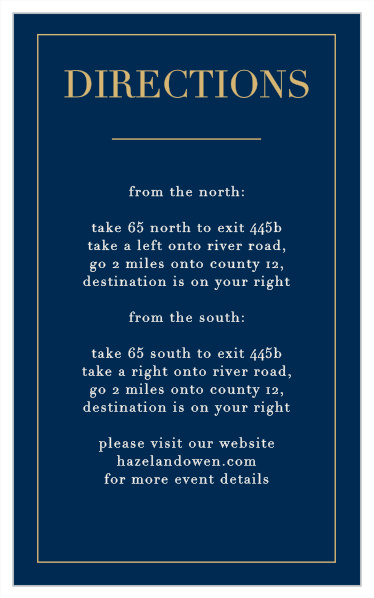 Moonlit Honeysuckle Foil Direction Cards