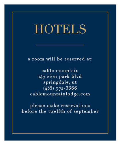 Moonlit Honeysuckle Foil Accommodation Cards