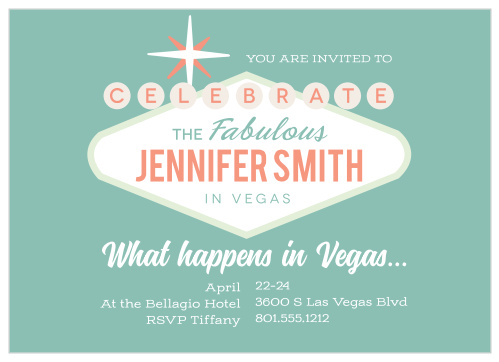 Our Fabulous Vegas Bridal Shower Invitations are just what you need to get your guests excited about this big celebration!