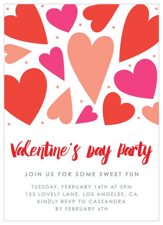 Celebrate Valentine's Day with more than a couple of your friends using our Sweet Love Valentine's Day Party Invitation.