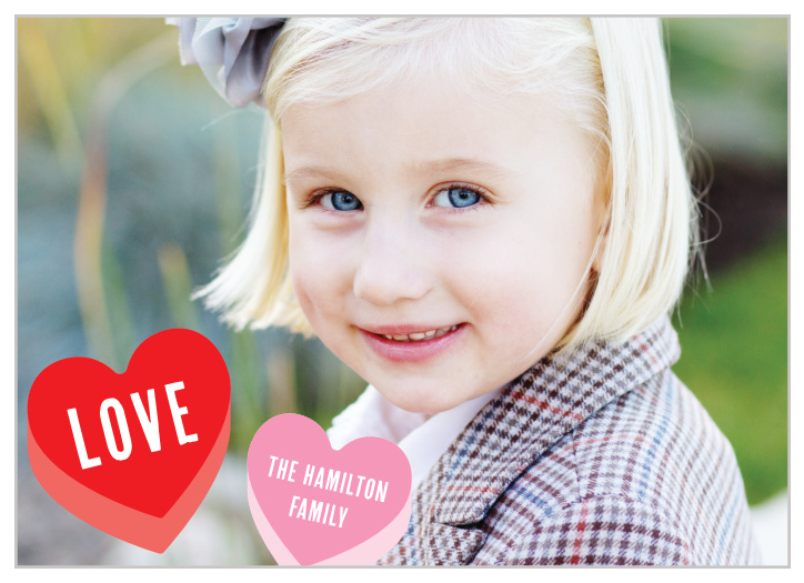 Candy Hearts Valentine's Day Cards are a beautifully simple way to send out your holiday well-wishes. 