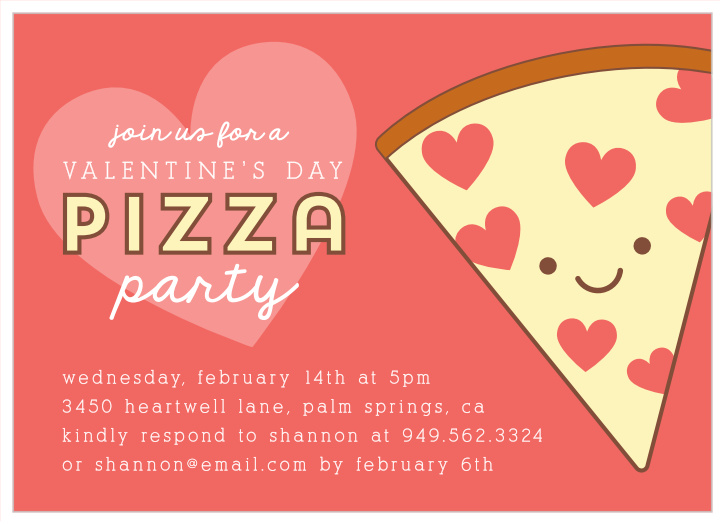 Share a "pizza" your heart with your loved ones this Valentine's Day with these quirky invites!