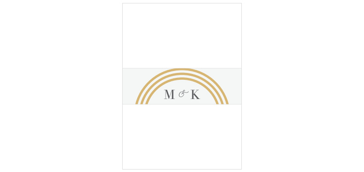 Modern Circles Wedding Belly Bands