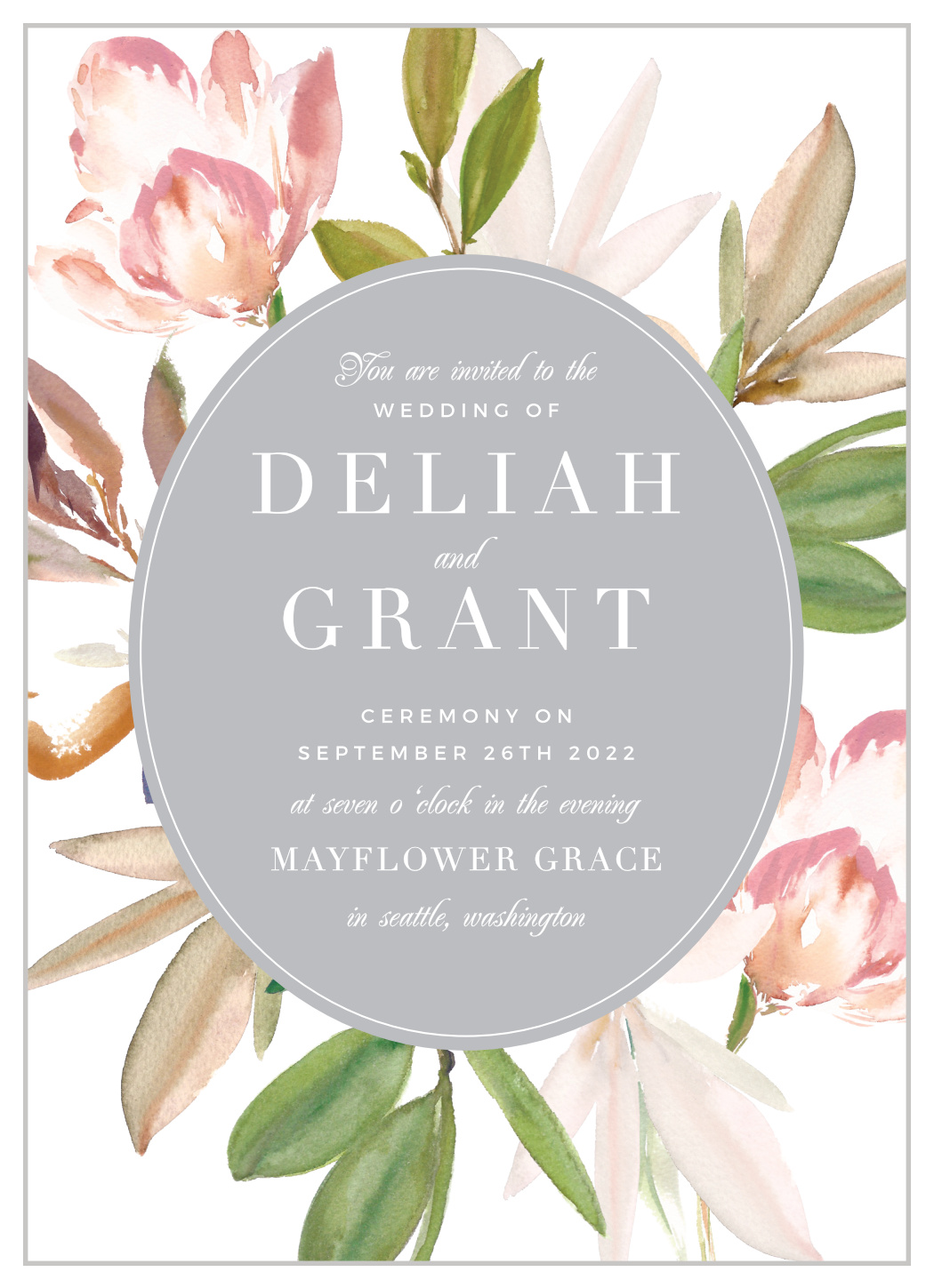 Darling Watercolor Wedding Invitations