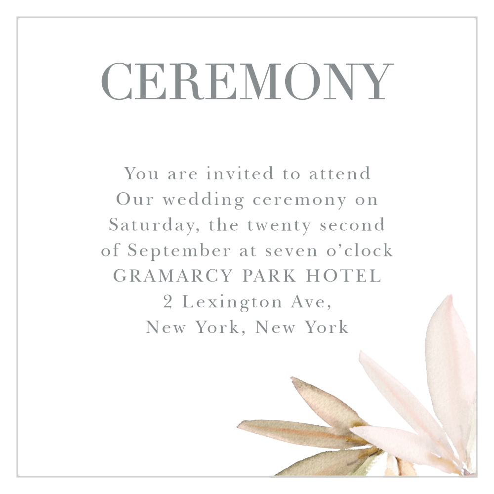 Darling Watercolor Ceremony Cards