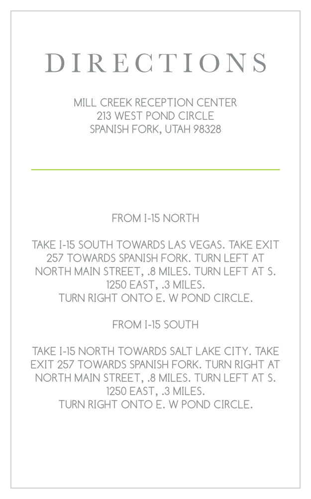 Sophisticated Photo Direction Cards