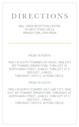 Sophisticated Photo Direction Cards