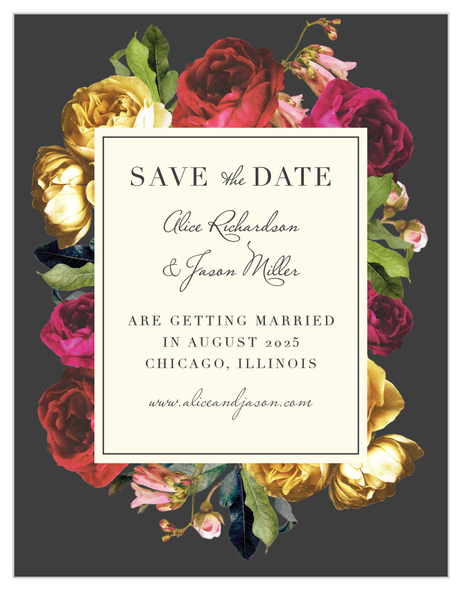 Rose Floristry Save the Date Magnets