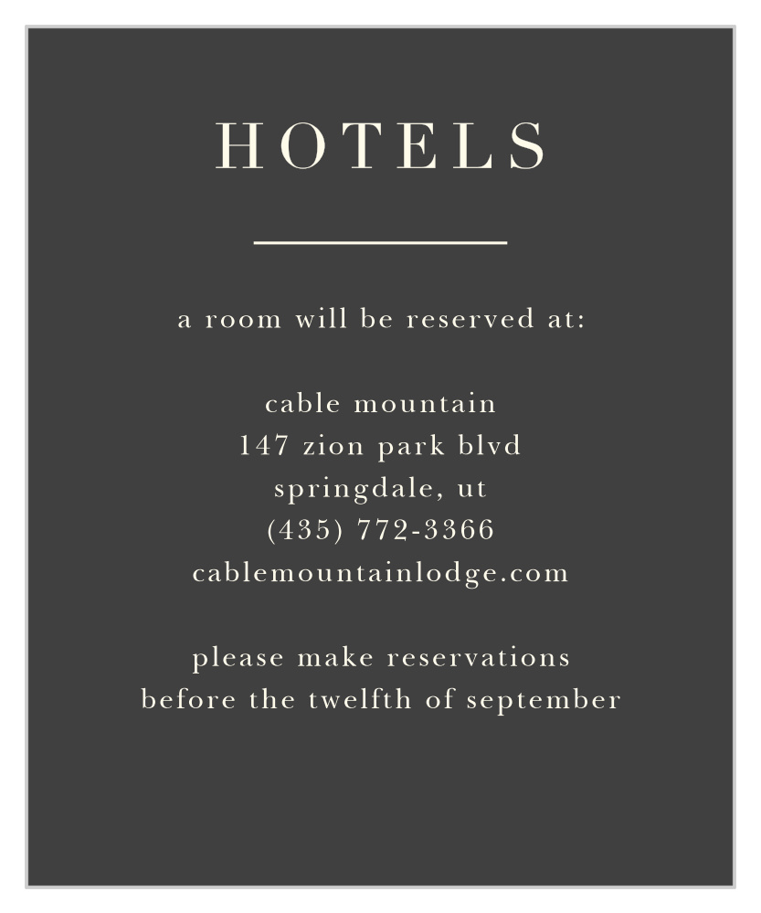Rose Floristry Accommodation Cards