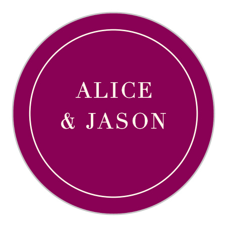 Rose Floristry Wedding Stickers