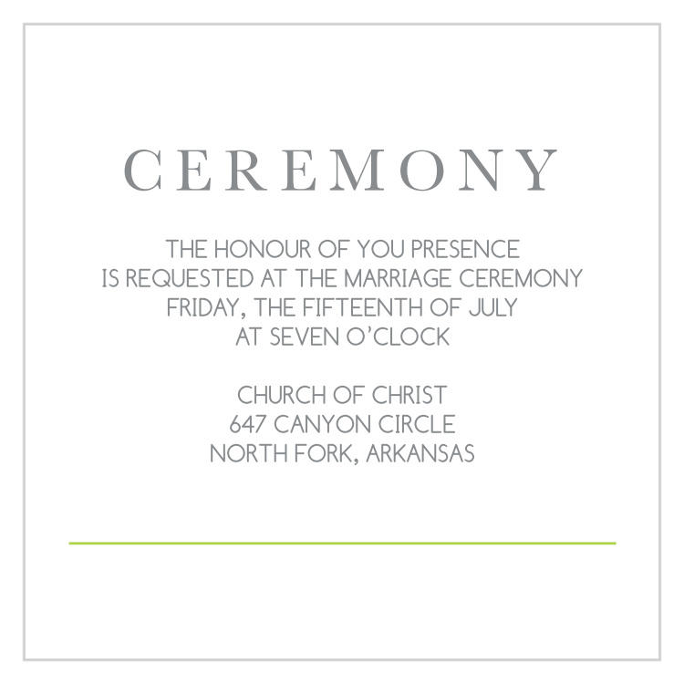 Sophisticated Photo Ceremony Cards