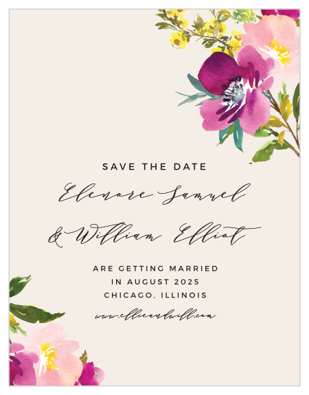 Guarantee that your friends and family mark their calendars well in advance with our Mallow Save-the-Date Cards.