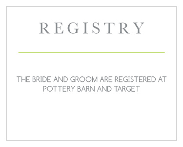 Sophisticated Photo Registry Cards