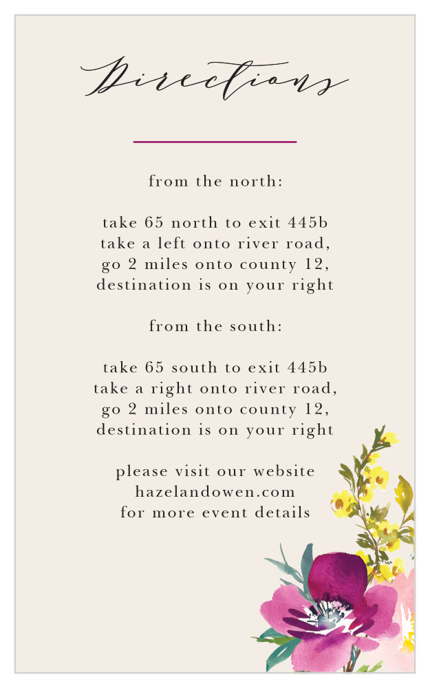 Mallow Direction Cards