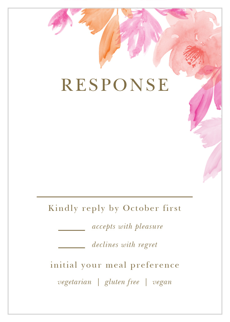 Water Rose Response Cards