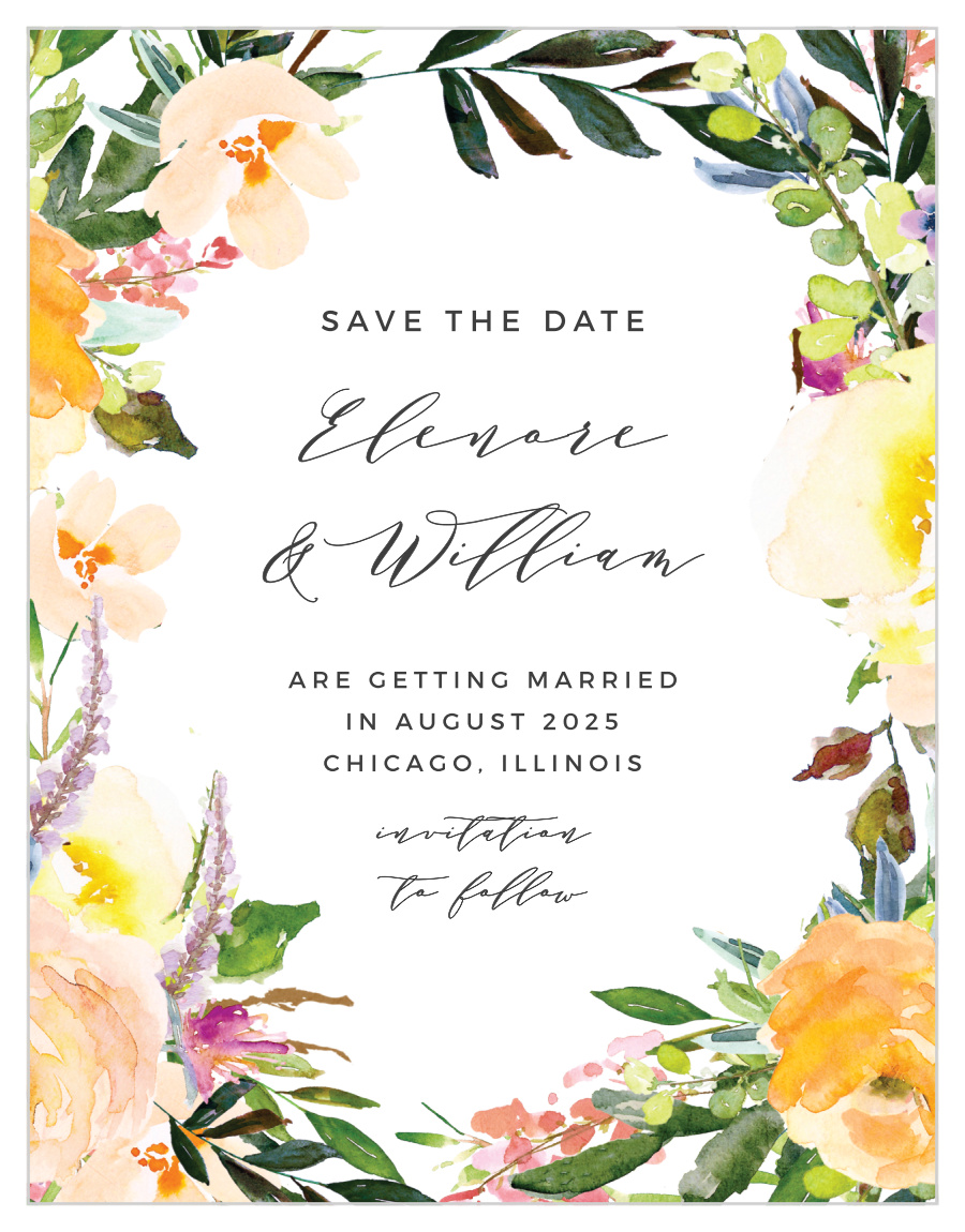 Willow Wreath Save the Date Magnets