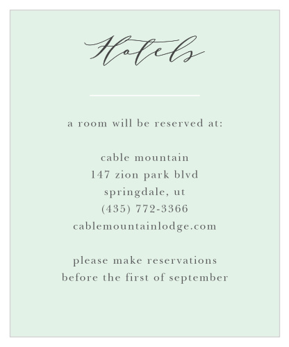 Willow Wreath Accommodation Cards