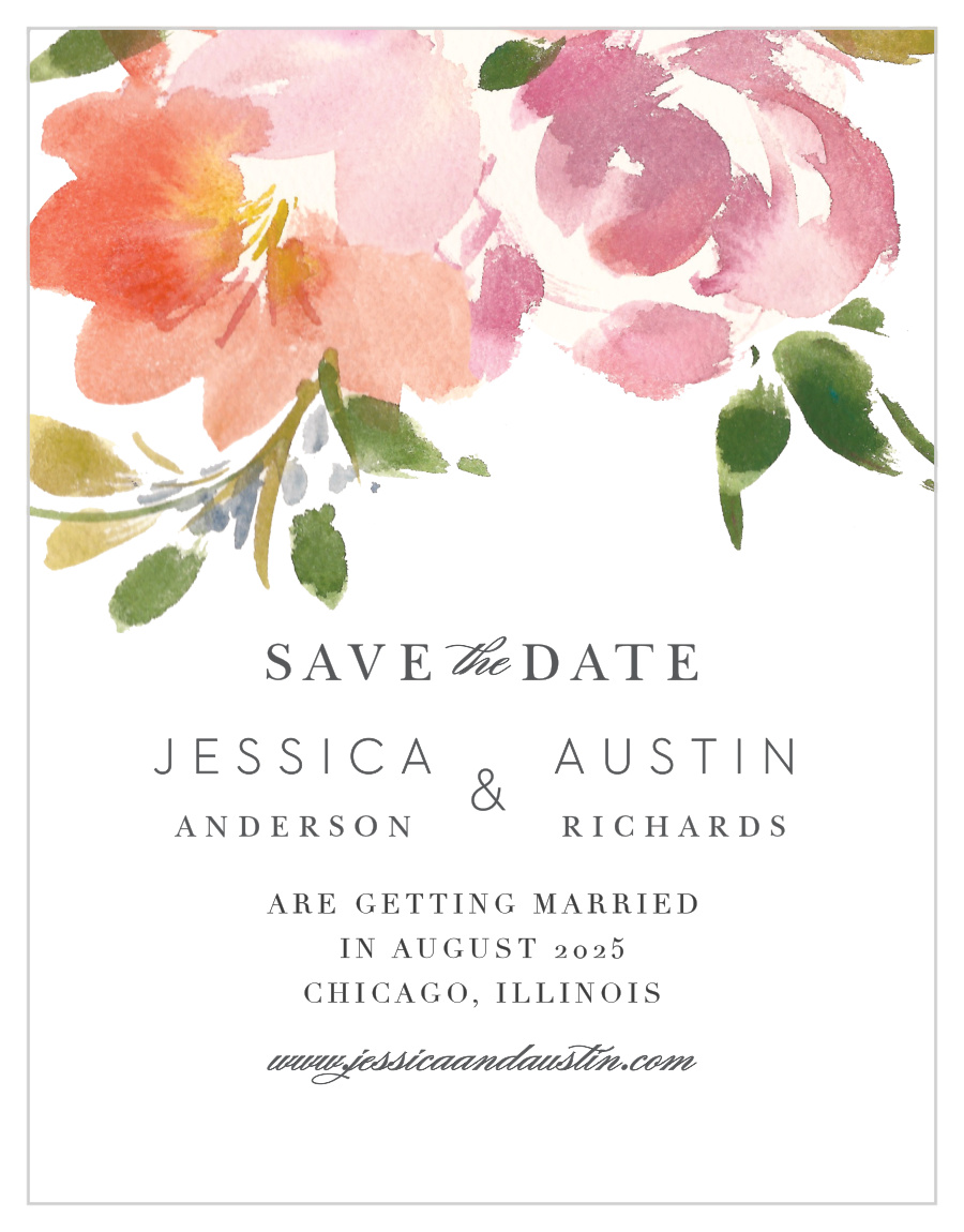 Floral Felicity Save the Date Magnets