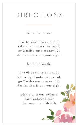 Floral Felicity Direction Cards