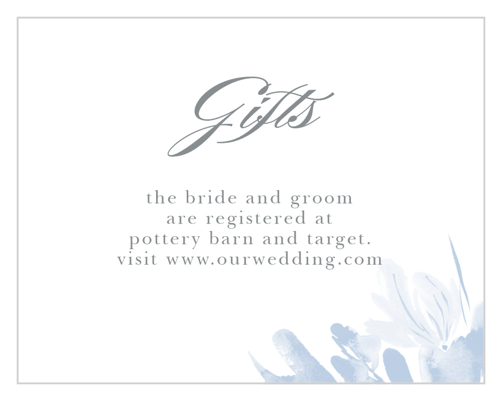 Subtle Fleuriste Registry Cards