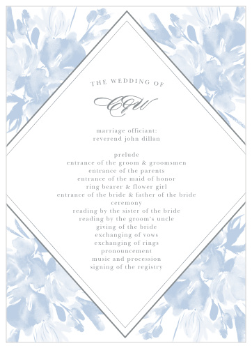 Subtle Fleuriste Wedding Programs