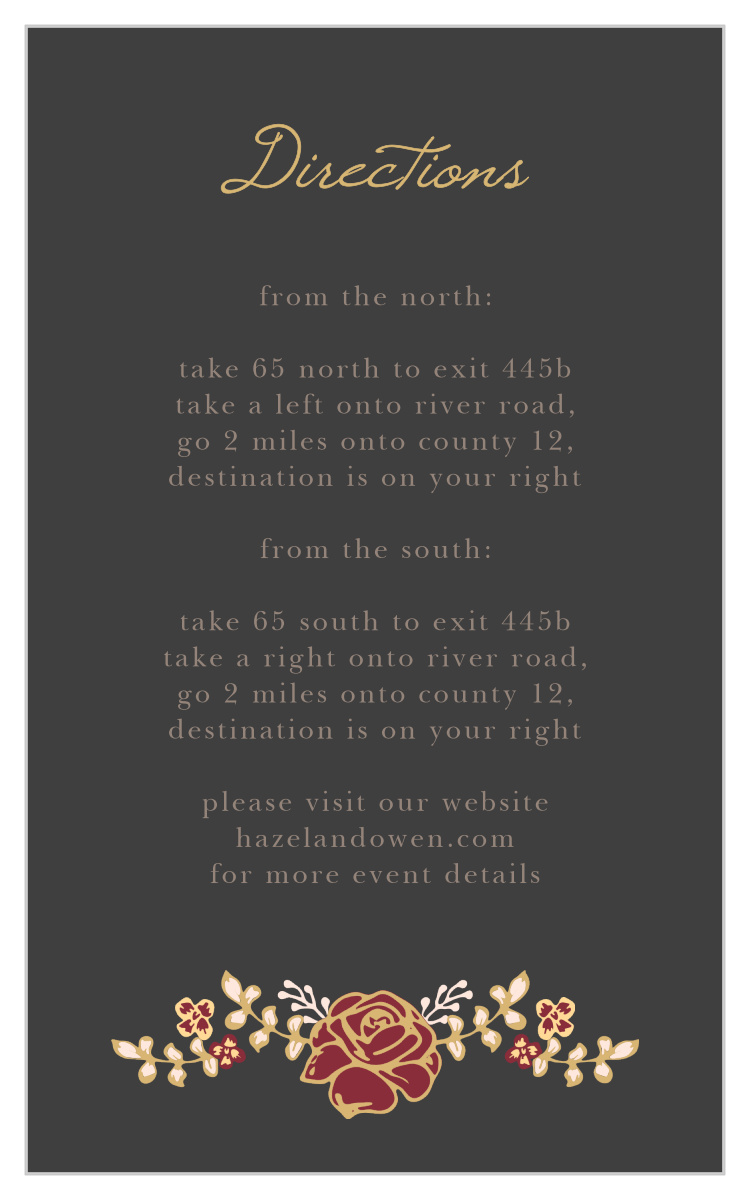 Opulent Floweret Foil Direction Cards