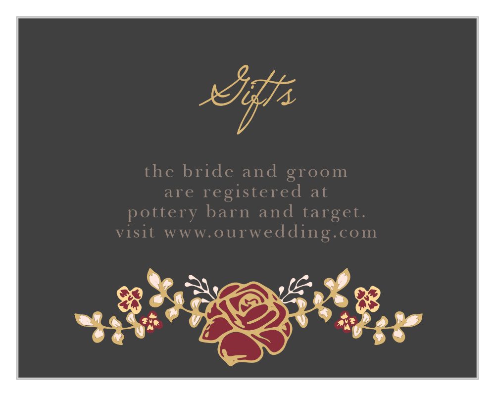 Opulent Floweret Foil Registry Cards