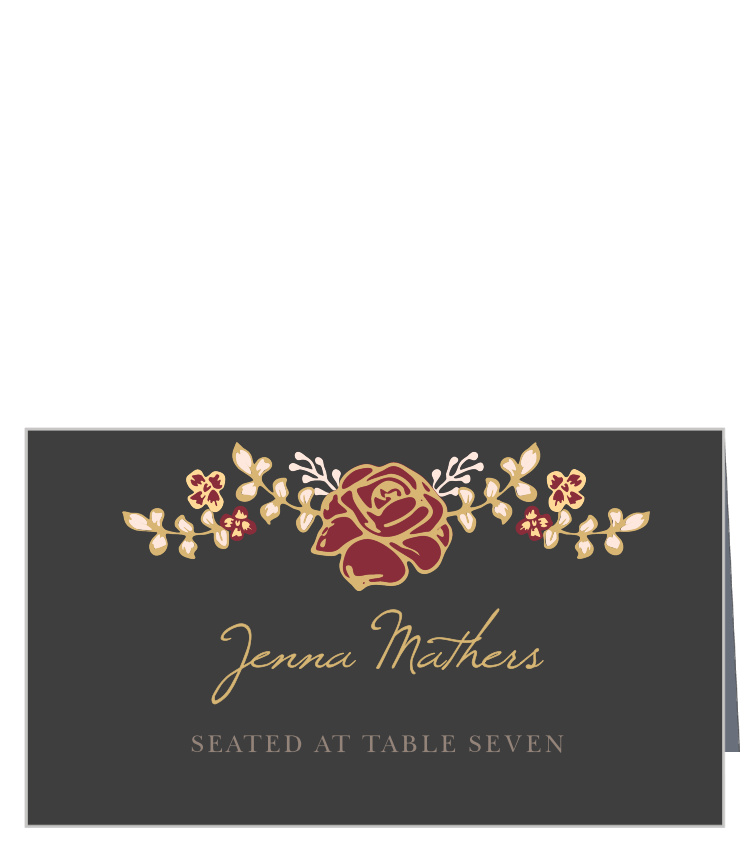 Opulent Floweret Foil Place Cards
