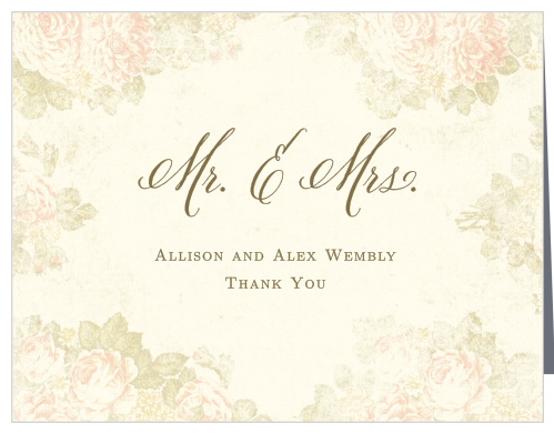 Romantic Vintage Wedding Thank You Cards